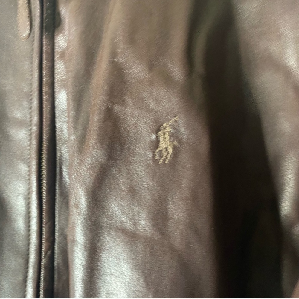 Polo Ralph Lauren leather jacket men size Large - Picture 6 of 9